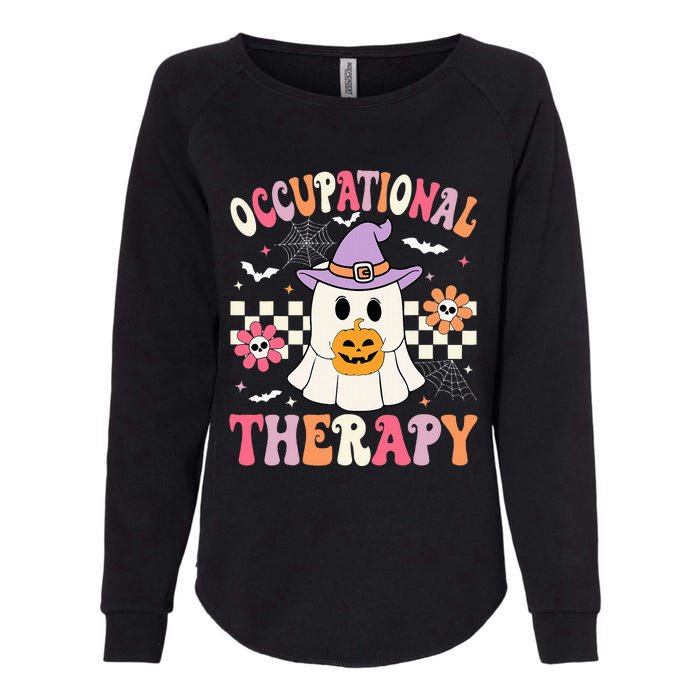 Ot Occupational Therapy Halloween Retro Ghost Ot Halloween Womens California Wash Sweatshirt