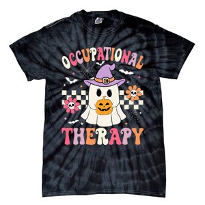 Ot Occupational Therapy Halloween Retro Ghost Ot Halloween Tie-Dye T-Shirt