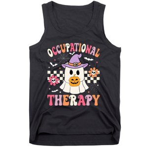 Ot Occupational Therapy Halloween Retro Ghost Ot Halloween Tank Top