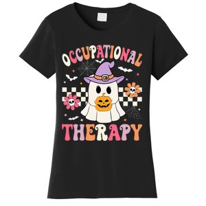 Ot Occupational Therapy Halloween Retro Ghost Ot Halloween Women's T-Shirt