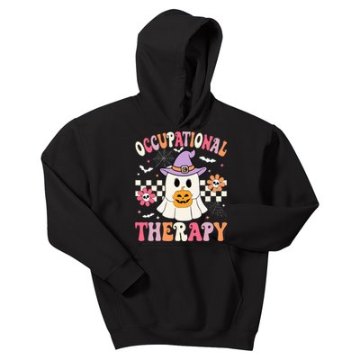 Ot Occupational Therapy Halloween Retro Ghost Ot Halloween Kids Hoodie