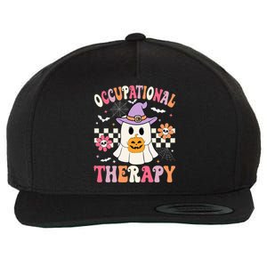 Ot Occupational Therapy Halloween Retro Ghost Ot Halloween Wool Snapback Cap