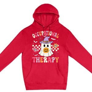 Ot Occupational Therapy Halloween Retro Ghost Ot Halloween Premium Pullover Hoodie