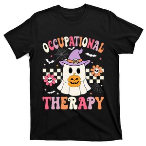 Ot Occupational Therapy Halloween Retro Ghost Ot Halloween T-Shirt