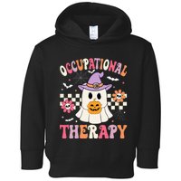 Ot Occupational Therapy Halloween Retro Ghost Ot Halloween Toddler Hoodie