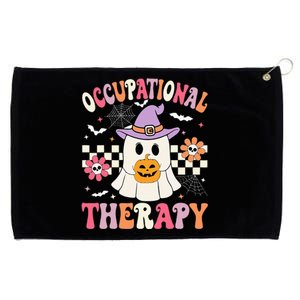 Ot Occupational Therapy Halloween Retro Ghost Ot Halloween Grommeted Golf Towel