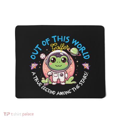 Out Of This World Golfer Frog Astronaut Toad Golfing Mousepad