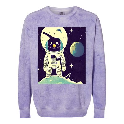 Out Of This World Penguin Gift Colorblast Crewneck Sweatshirt