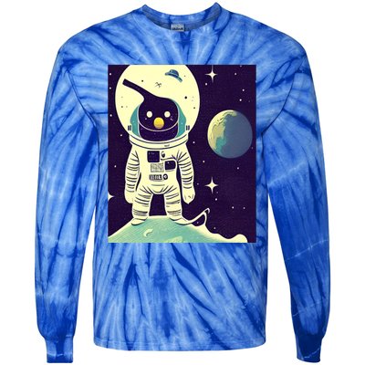 Out Of This World Penguin Gift Tie-Dye Long Sleeve Shirt