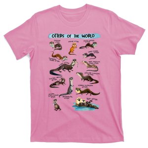 Otters Of The World Sea Otter Giant Otter Lovers Educational T-Shirt