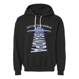 Out Of This World Grandpa Quote For Your UFO Grandpa Premium Garment-Dyed Fleece Hoodie