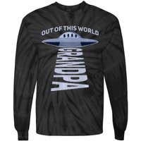 Out Of This World Grandpa Quote For Your UFO Grandpa Premium Tie-Dye Long Sleeve Shirt