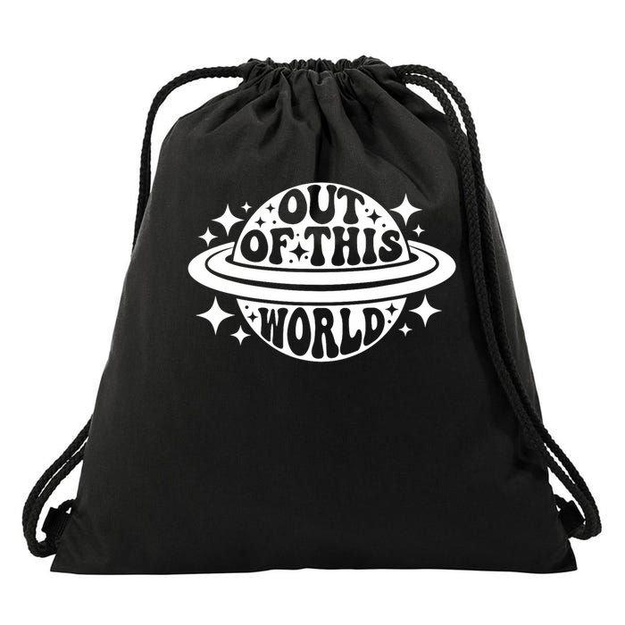 Out Of This World Groovy Funny Planet Space Geeky Astronomy Drawstring Bag