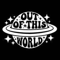 Out Of This World Groovy Funny Planet Space Geeky Astronomy Drawstring Bag