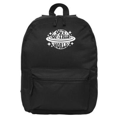 Out Of This World Groovy Funny Planet Space Geeky Astronomy 16 in Basic Backpack