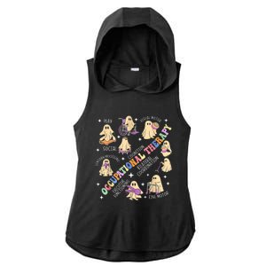 Ot Occupational Therapy Therapist Halloween Spooky Ota Ghost Ladies PosiCharge Tri-Blend Wicking Draft Hoodie Tank