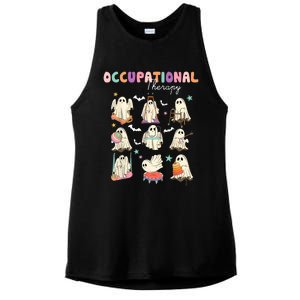 Ot Occupational Therapy Halloween Retro Ghost Ot Halloween Ladies PosiCharge Tri-Blend Wicking Tank