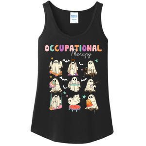 Ot Occupational Therapy Halloween Retro Ghost Ot Halloween Ladies Essential Tank