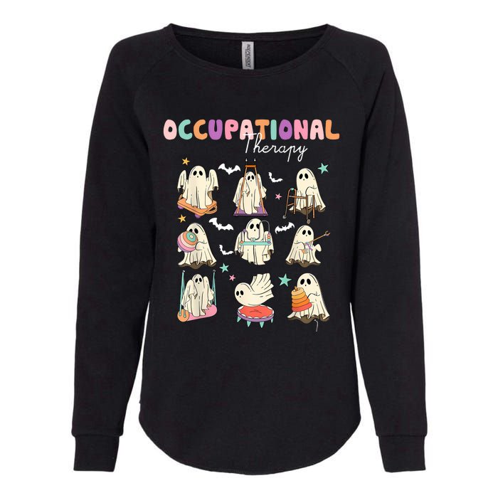 Ot Occupational Therapy Halloween Retro Ghost Ot Halloween Womens California Wash Sweatshirt