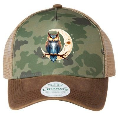 Owl Of The Moonlit Branch Gift Legacy Tie Dye Trucker Hat