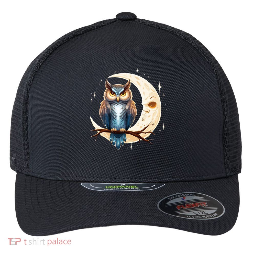 Owl Of The Moonlit Branch Gift Flexfit Unipanel Trucker Cap