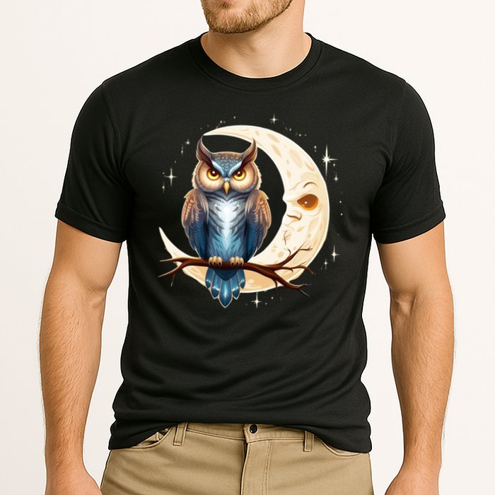 Owl Of The Moonlit Branch Gift Cooling Performance Crew T-Shirt