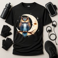 Owl Of The Moonlit Branch Gift Cooling Performance Crew T-Shirt