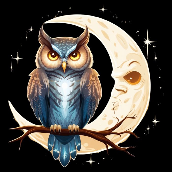 Owl Of The Moonlit Branch Gift Cooling Performance Crew T-Shirt