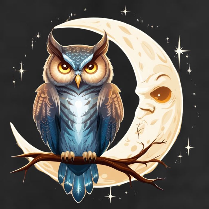 Owl Of The Moonlit Branch Gift Golf Towel