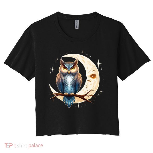 Owl Of The Moonlit Branch Gift Crop Top