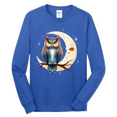 Owl Of The Moonlit Branch Gift Tall Long Sleeve T-Shirt