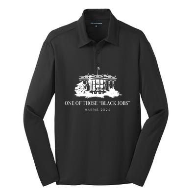 One Of Those Black Jobs Harris 2024 Silk Touch Performance Long Sleeve Polo