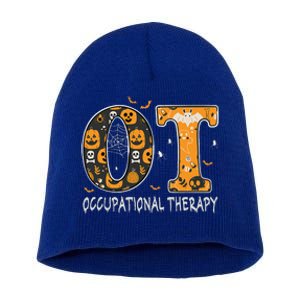 OT Occupational Therapy Therapist Halloween OTA Spooky Short Acrylic Beanie