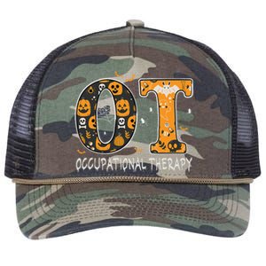 OT Occupational Therapy Therapist Halloween OTA Spooky Retro Rope Trucker Hat Cap