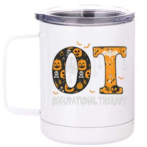 OT Occupational Therapy Therapist Halloween OTA Spooky 12 oz Stainless Steel Tumbler Cup