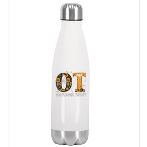 OT Occupational Therapy Therapist Halloween OTA Spooky Stainless Steel Insulated Water Bottle