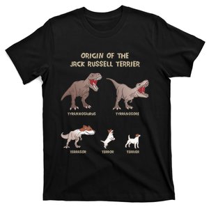 Origin of the Jack Russell Terrier Evolution History Meme T-Shirt