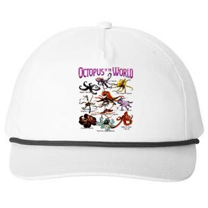 Octopus Of The World Sea Animal Educational Snapback Five-Panel Rope Hat