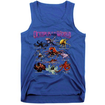 Octopus Of The World Sea Animal Educational Tank Top