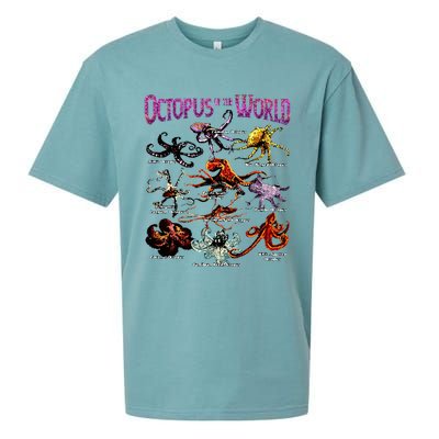 Octopus Of The World Sea Animal Educational Sueded Cloud Jersey T-Shirt