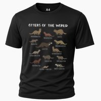 Otters Of The World Sea Otter Giant Otter Educational Gift Cooling Performance Crew T-Shirt