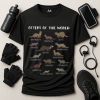 Otters Of The World Sea Otter Giant Otter Educational Gift Cooling Performance Crew T-Shirt