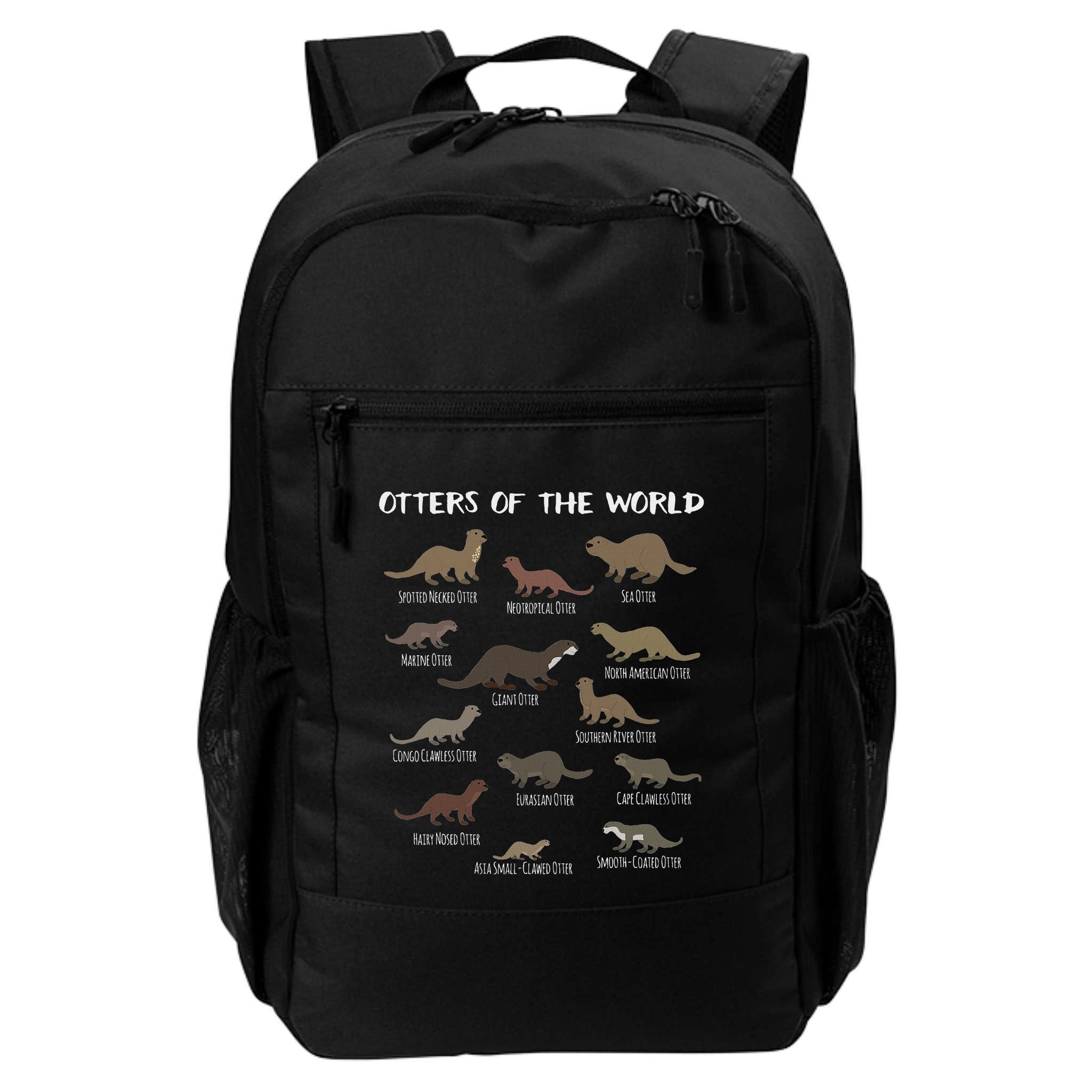 Otters Of The World Sea Otter Giant Otter Educational Gift Backpack