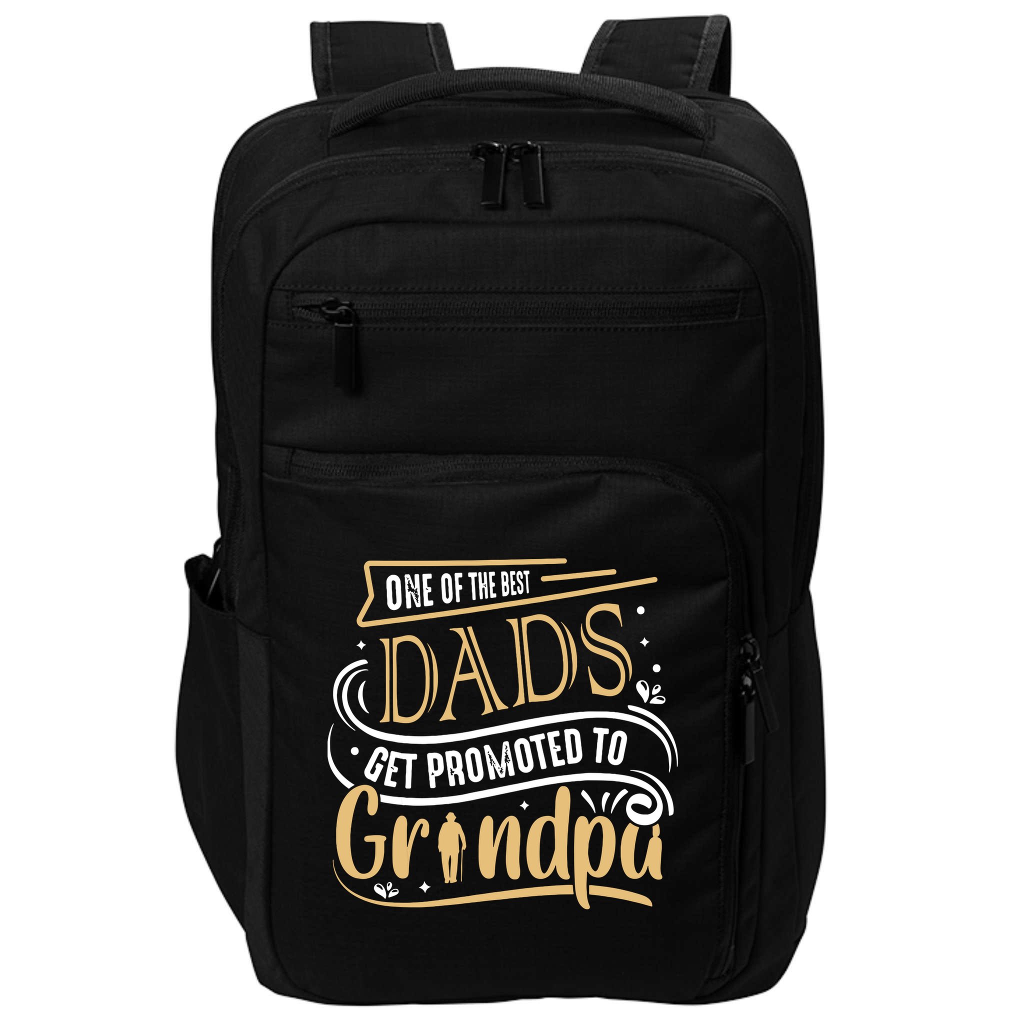 One Of The Best Dad Get Promoted To Grandpa Grandparents Day Impact Tech Backpack