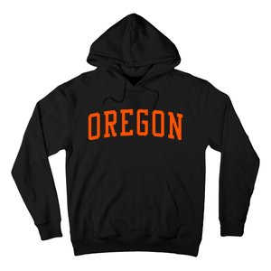 Oregon Or Varsity Style Beaver State Throwback Orange Design Hoodie