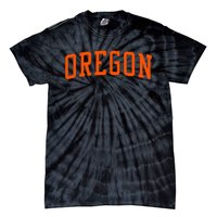 Oregon Or Varsity Style Beaver State Throwback Orange Design Tie-Dye T-Shirt