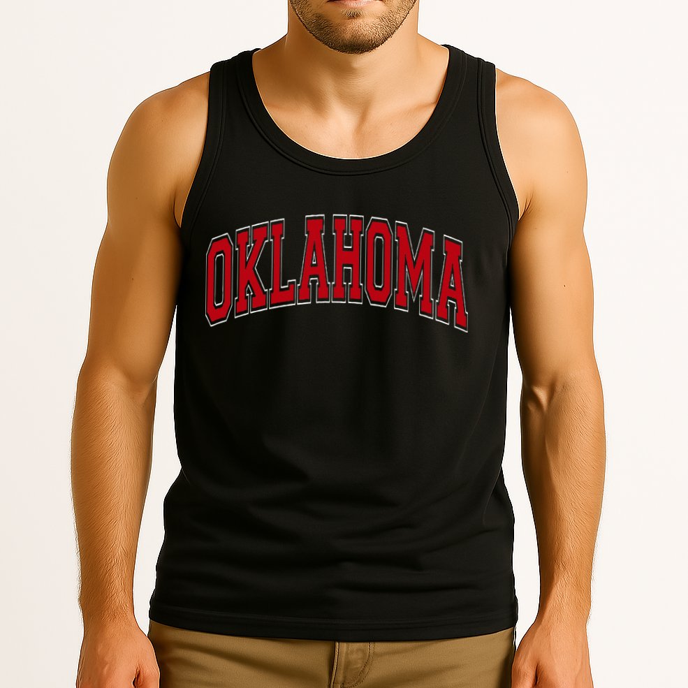 Oklahoma Ok Varsity Style Tank Top