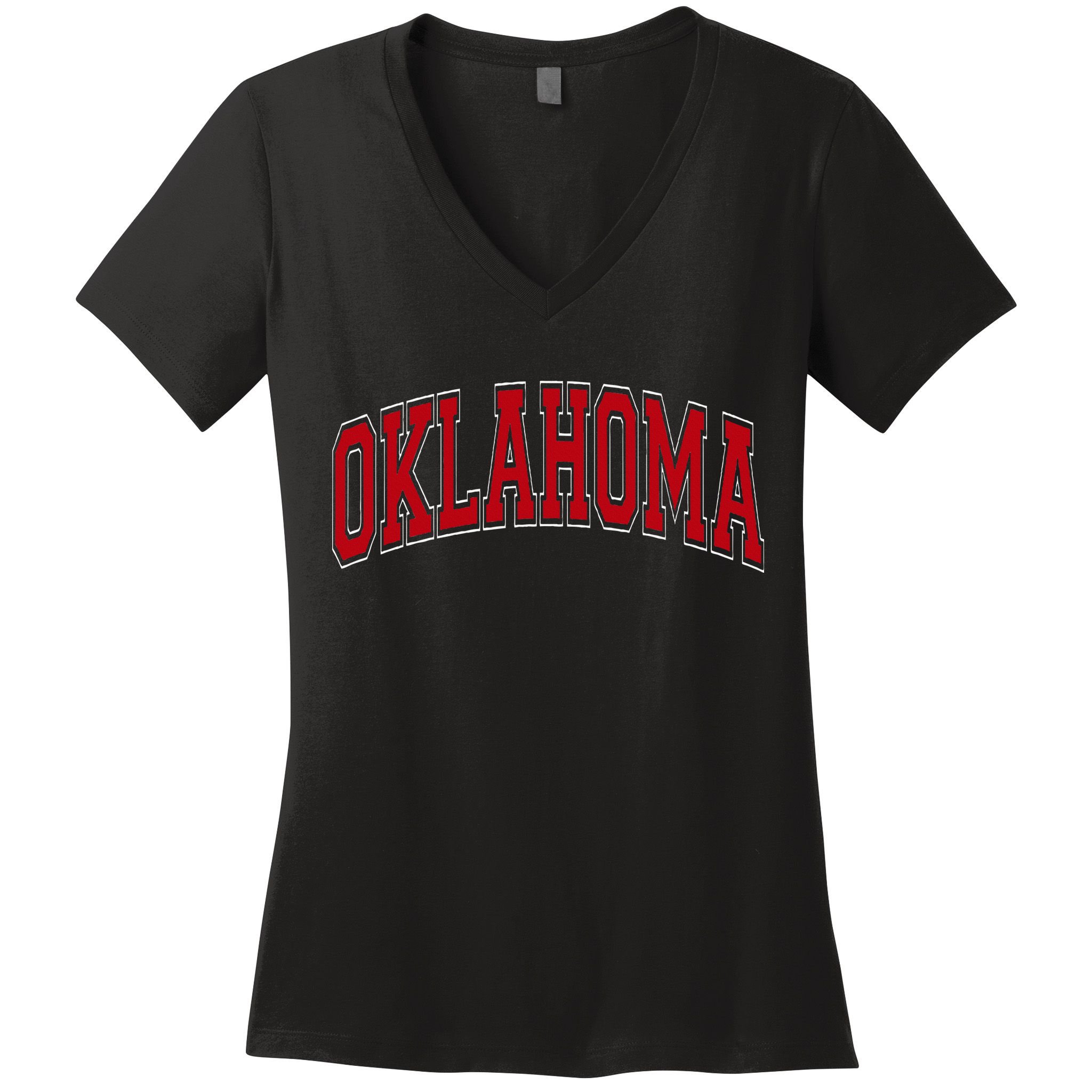 Oklahoma Ok Varsity Style Women's V-Neck T-Shirt