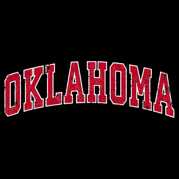 Oklahoma OK Vintage Sports Design Red Design Swea Womens Tank Top