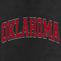Oklahoma OK Varsity Style Red Text Cool Comfort Performance Bucket Hat